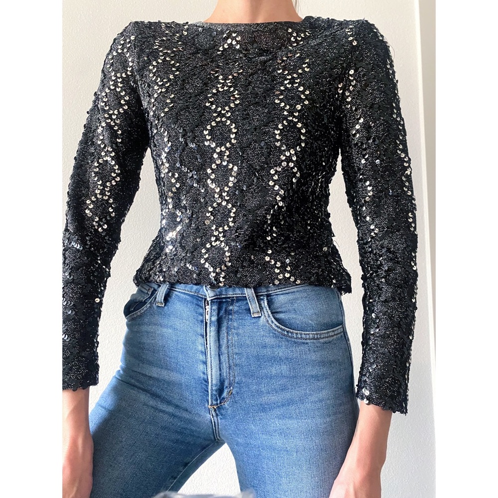 Vintage sequin blouse s/m